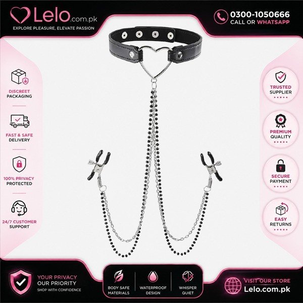 Jewelled Nipple Clamps With Collar In Pakistan