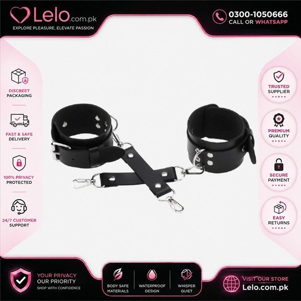 Leather Handcuffs Black In Pakistan
