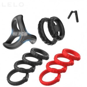 10 Pcs Silicone Penis Sleeve Rings Set for Men (1)