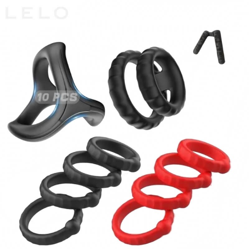 10 Pcs Silicone Penis Sleeve Rings Set for Men (1)