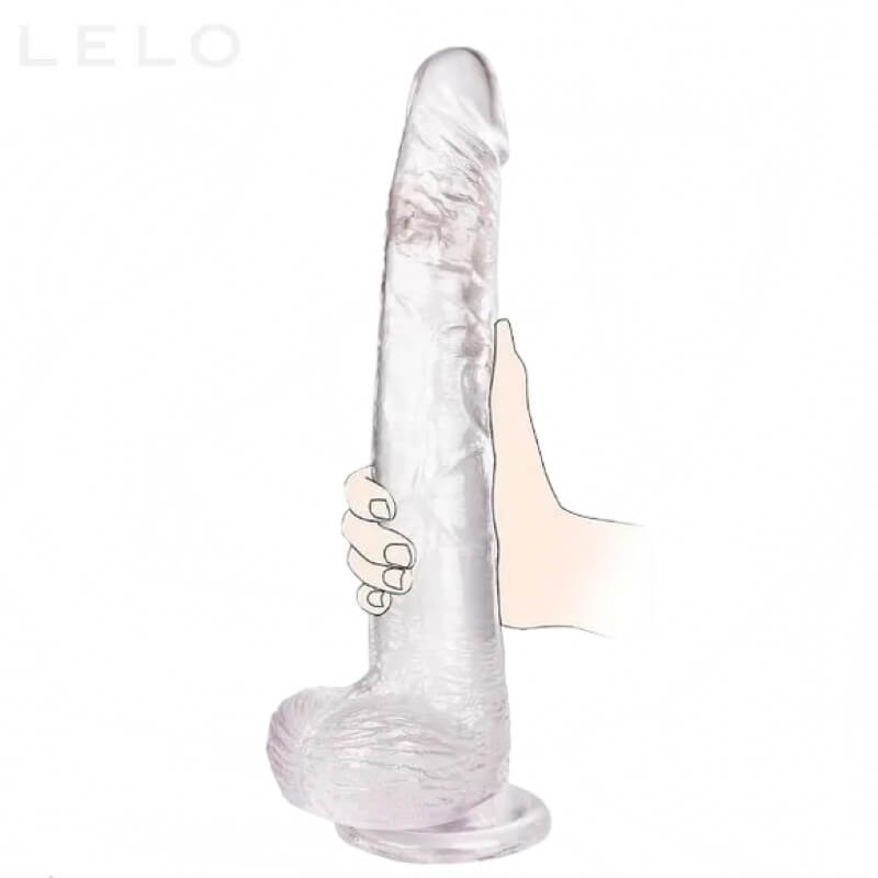 11 Inch Clear Lifelike Dildo with Suction (1)