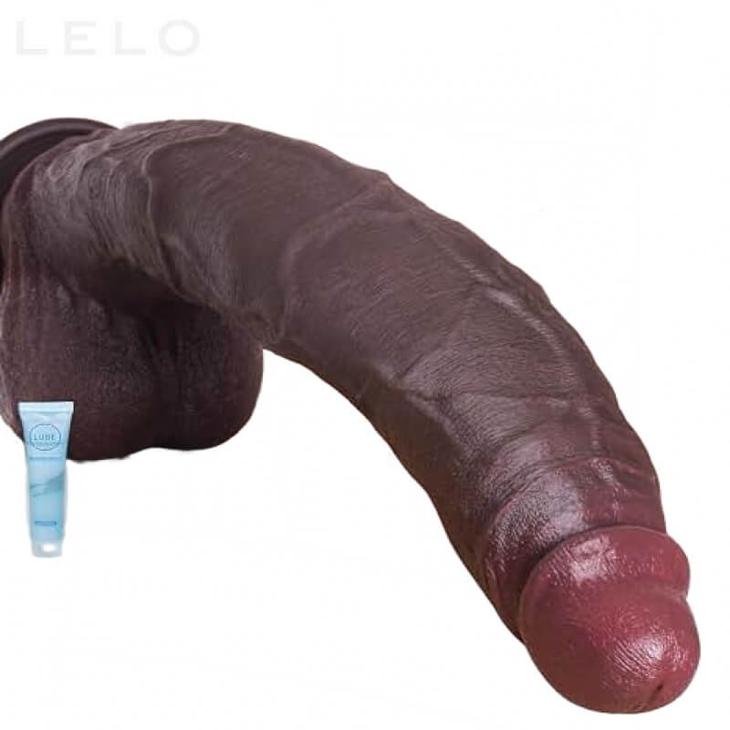 16 Inch Giant Black Silicone Suction Dildo (1)