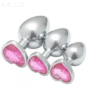 3 Pcs Luxury Heart Metal Anal Plug Set (1)