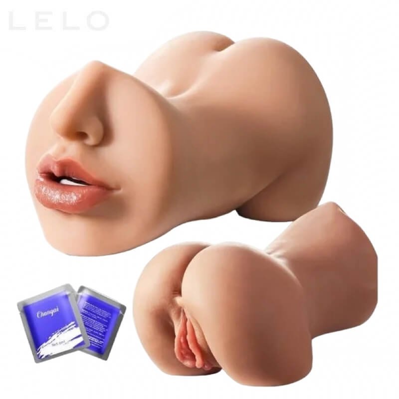 3 in 1 Realistic Male Masturbator with TPE Sleeves (1)