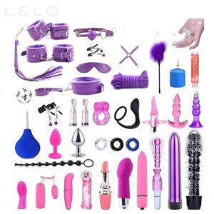 32 Piece BDSM Bondage Kit with Vibrator &