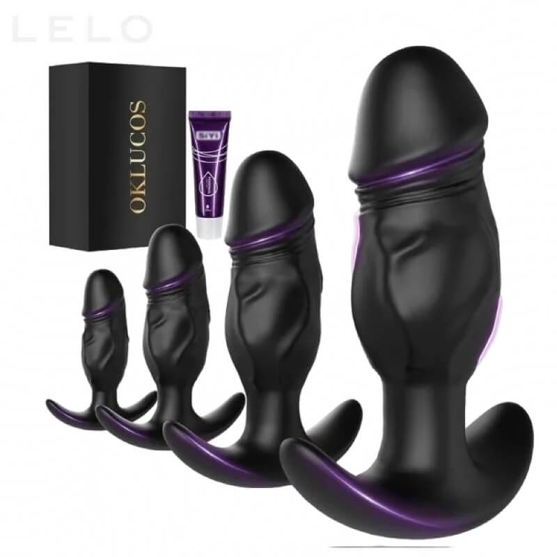 4 PCS Silicone Anal Plug Training Set for Beginners (1)