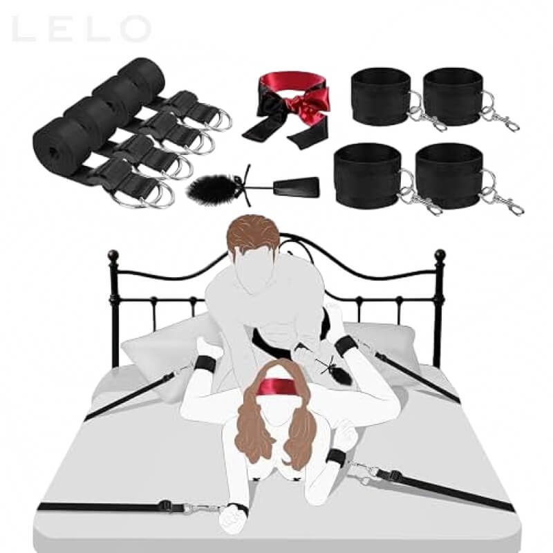 4 Piece BDSM Bed Restraint Kit Set for Women (1)