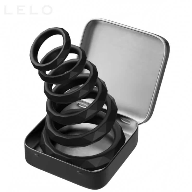 6 Sizes Stretchy Silicone Penis Cock Ring Set for Men (1)