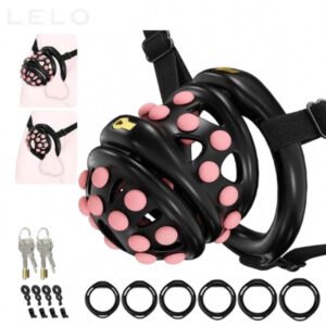 Buy Adjustable Male Chastity Cage with 6 Size Rings (1)