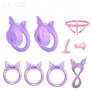 Male Chastity Cage 2 Piece Set with Adjustable Belt (1)