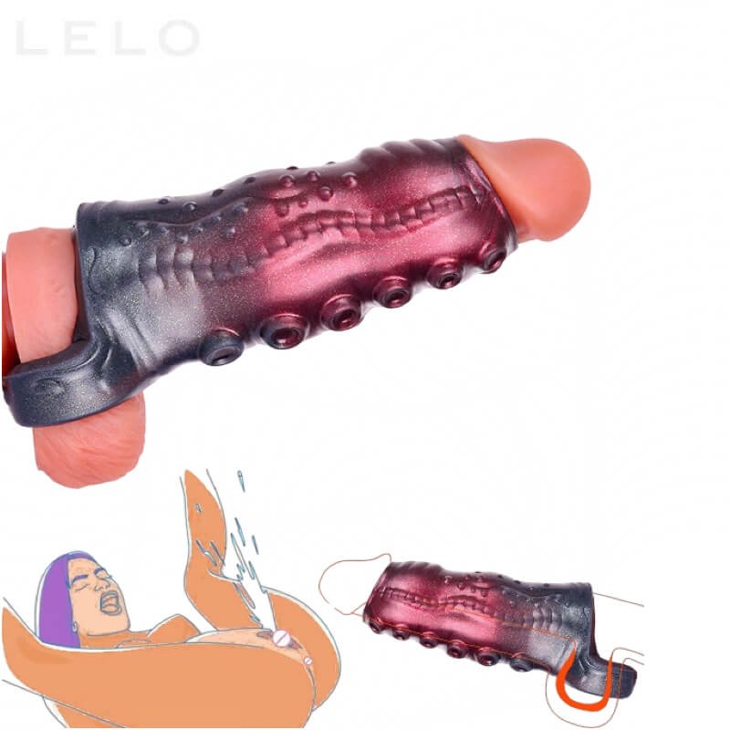 Reusable Fantasy Penis Sleeve Extender for Men with Ring (1)