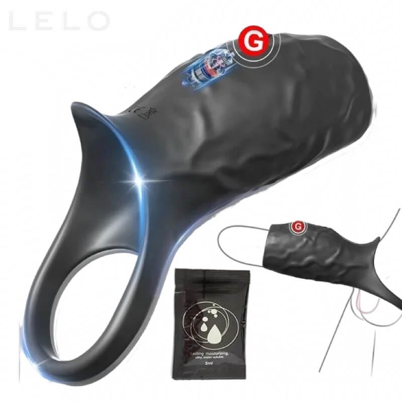 Soft Silicone Vibrating Penis Sleeve for Couples (1)