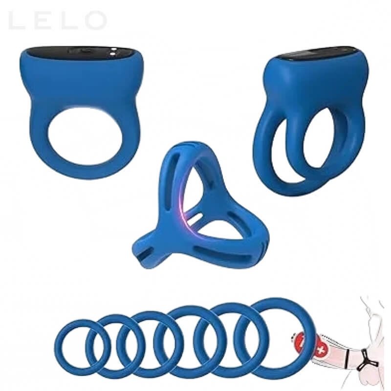 Vibrating Silicone Penis Cock Ring for Men (1)